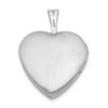 Black Bow Jewelry Sterling Silver 16mm Polished and Satin Heart w/ Cross Locket - 3 of 4