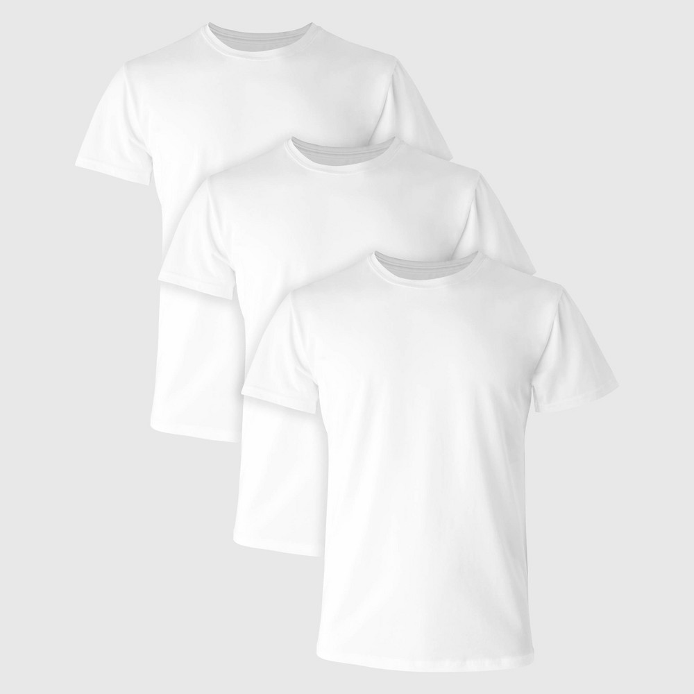 Hanes Premium Men's 3pk Comfort Fit Crew Neck T-Shirt - White S: Tagless, Short Sleeve