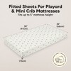 KeaBabies Mini Crib Sheets for Baby Girls, Boys, 2-Pack Soothe Pack and Play Sheets Fitted, Organic Pack N Play Mattress Sheet - 3 of 4