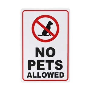 Unique Bargains Waterproof Reflective No Pets Allowed Sign 1 Pc - 1 of 4