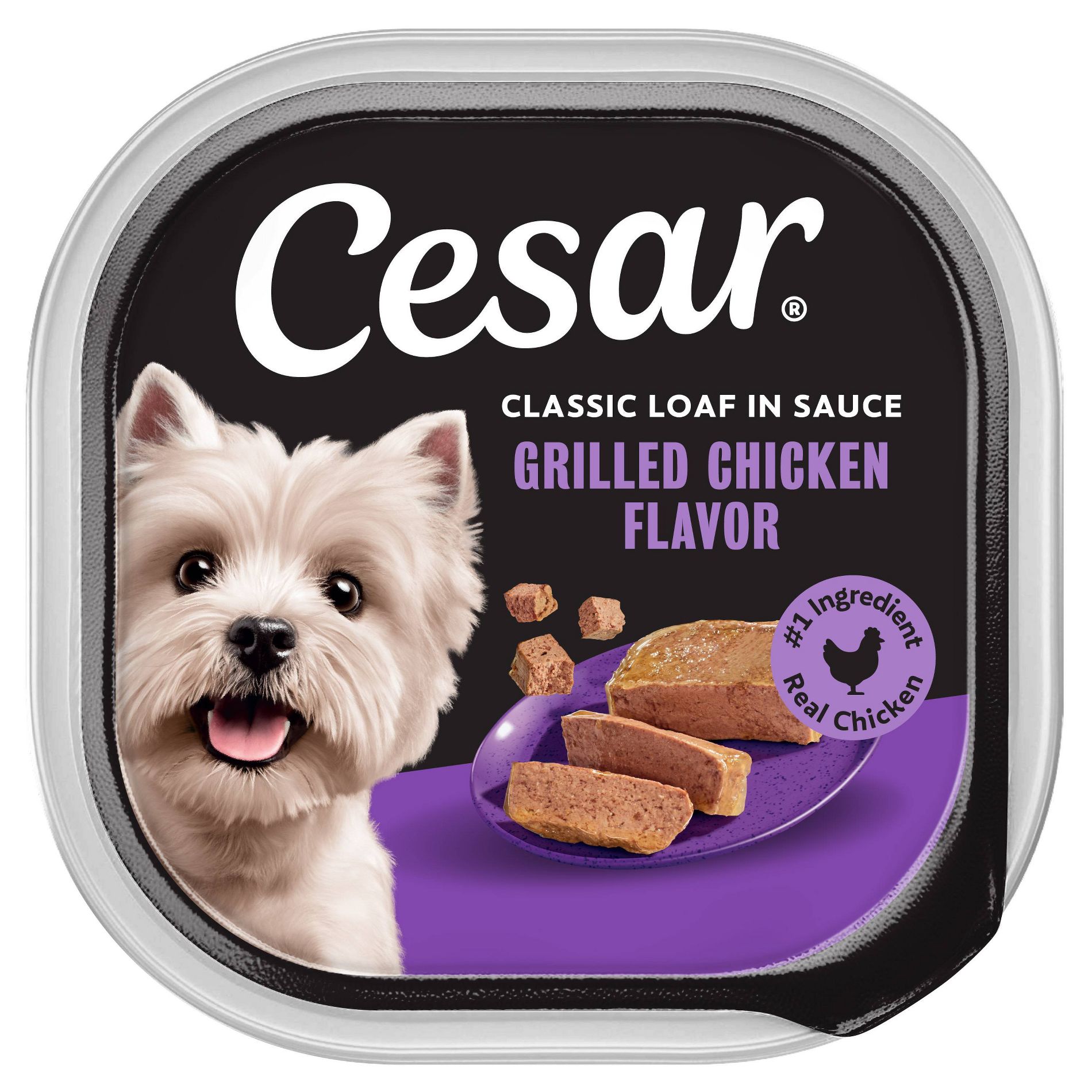 Cesar Classic Loaf in Sauce Grilled Chicken and Gravy Flavor Small Breed Wet Dog Food - 3.5oz