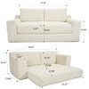 Kumasinova Convertible Sofa Bed, Corduroy Loveseat Sofa– Zero Assembly, Steel-Reinforced Frame, Memory Foam, Couch for Living Room - 3 of 4