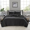Sapphtopaz Comforter Set Bedding Quilt Set Simple Solid Color Reversible Quilt Set - 4 of 4