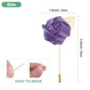 Unique Bargains Wedding Groom Suit Ribbon Rose Flower Lapel Pin with Gold Leaf 1 Pc - 3 of 4