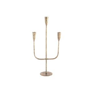 Slickblue Decorative Hand Forged Iron Candelabra, Brass/Black Candle Holder for Home and Special Occasions - 1 of 3