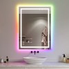 Vanity Mirror with RGB Customization, Dual Glow Feature for Makeup Area, Adjustable Brightness and Fog Resistant Surface - 2 of 4