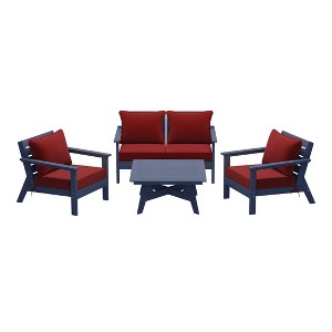 WestinTrends Avalon Outdoor 5-Piece Modular Sectional Patio Furniture Sofa Set - 1 of 4