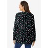 Woman Within Plus Size Perfect Printed Long-Sleeve Crewneck Tee - 3 of 4