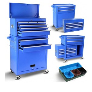 8-Drawer Rolling Tool Chest with Lock, High-Capacity Removable Storage Cabinet - 1 of 4