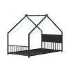 Sapphtopaz Metal House Bed Frame for Kids with Roof & LED Floor Platform Bed with Sturdy Frame for Kids Bedroom,Playroom,Nursery - 4 of 4