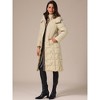 INSPIRE CHIC Women's Winter Hooded Zip Up Down Stand Collar Long Puffer Coat - 2 of 4