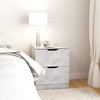 vidaXL Side Cabinet Storage Side End Table for Living Room Engineered Wood - Concrete Gray - 2 of 4