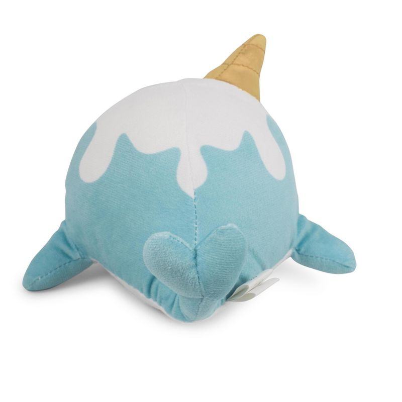 Se7en20 Glitter Galaxy 6-Inch Ice Cream Cone Horn Blue Narwhal Collectible Plush, 3 of 8