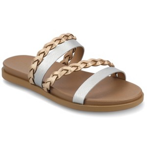 Journee Women's Colette Medium and Wide Width Flat Sandals - 1 of 4