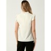 Allegra K Women's Ruffle Sleeveless Round Neck Keyhole Button Shirt - 4 of 4
