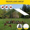 Metal Chicken Coop with Spire Roof, Outdoor Walk-In Chicken Run with Waterproof UV Cover, Heavy Duty Hen House for Backyard, Farm, 9.8' x 6.5' x 6.5' - 3 of 4