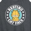 Women's - Garfield - Resting Cat Face Graphic Racerback Tank - 2 of 4