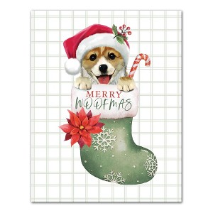 Creative Products Puppy Stocking 11 x 14 Canvas Wall Art - 1 of 4