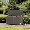 OBOKATA 100 Gallon lockable storage box, waterproof and UV resistant for outdoor mat storage, garden tool and swimming pool accessory storage, Grey - 3 of 4