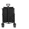 Vynxaria Collapsible Beach Wagon, 220lb Capacity, Heavy-Duty 300L Folding Utility Cart, All-Terrain Big Wheels, Drink Holders, Black - 2 of 4