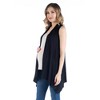 Maternity Draped Open Front Sleeveless Cardigan - 24seven Comfort Apparel™ - 2 of 3