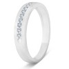 Pompeii3 Mens 1/4ct Diamond Wedding Ring 10k White Gold Anniversary Band - 2 of 4