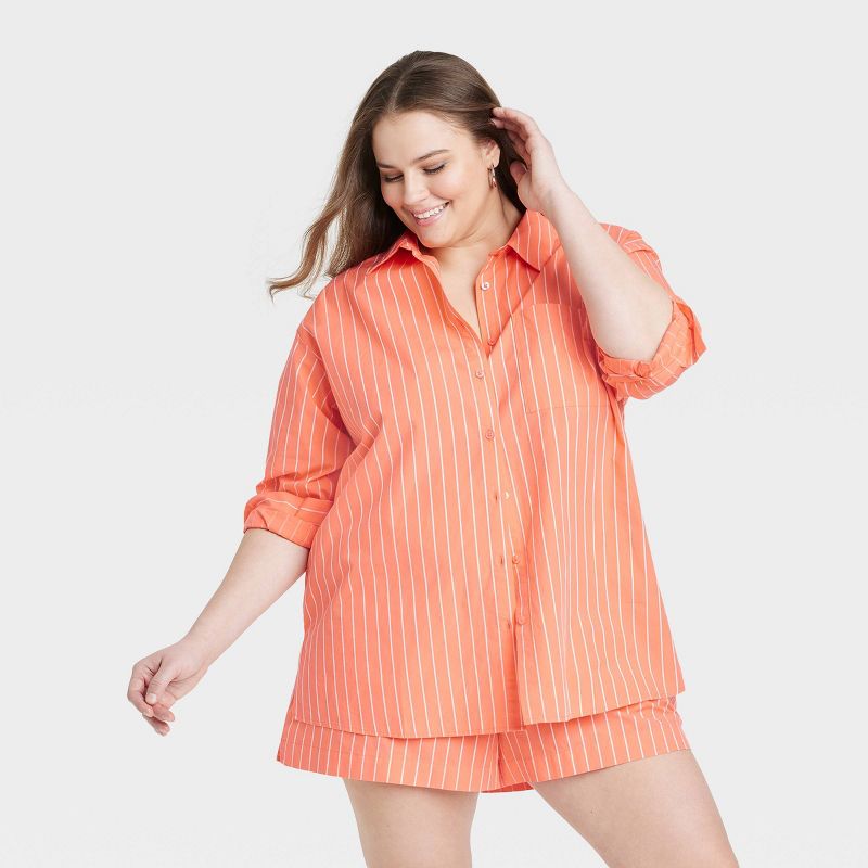 Women's Long Sleeve Button-Down Shirt - A New Day™, 1 of 11