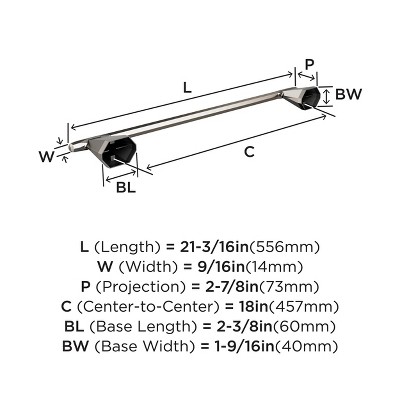 St. Vincent 18 inch Brushed Nickel Wall Mounted Towel Bar