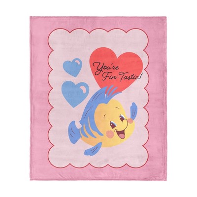 Disney Princess Fintastic Flounder Silk Touch Throw Blanket 50 x 60 inches