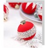 COZONY 12-Piece Shatterproof Flocked Mini Christmas Ball Ornaments - 2 of 4