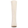 Allegra K Women's Halloween Round Toe Side Zip Block Heels Knee High Boots - 3 of 4