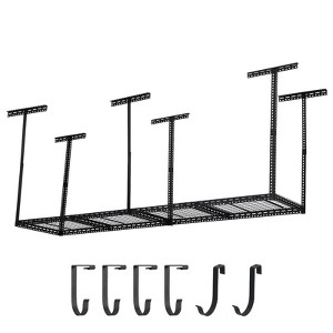 Overhead Garage Storage Rack ,Steel Ceiling Shelves  Capacity,Height Adjustable 22-40 Inches,Space-Saving for Attic Basement Shed (4/6 Posts) - 1 of 4