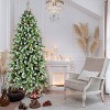 Racxily 7.5ft Artificial Christmas Tree:Pre-Lit (560 Lights) & Pre-Decorated (Frosted Pine,Cones, Berries),Perfect for Home/Office/Holiday Parties - 3 of 4