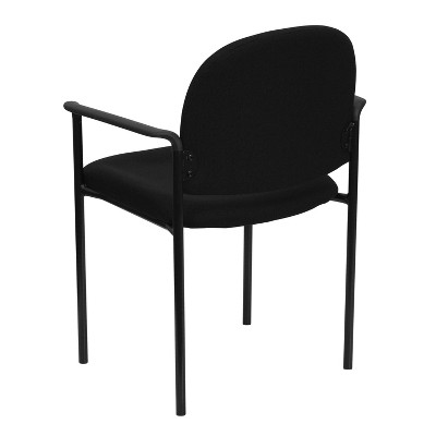ErgoStack Black Fabric & Powder Coated Steel Reception Chair