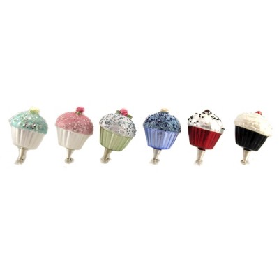 Golden Bell Collection 2.5" Cupcakes Clip-On Party Christmas  -  Tree Ornaments