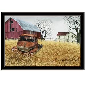 Gulches Series "Granddad's Old Truck" in by Billy Jacobs 1 Piece Black Frame Print Modern Home Decor Poster Art Print 23 in. x 1 in. - 1 of 4