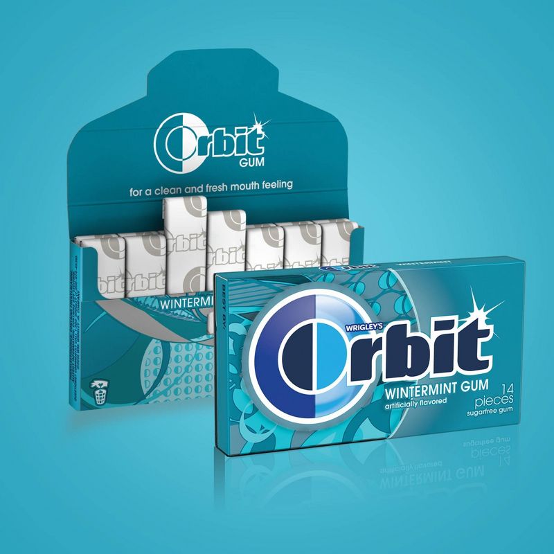 Orbit Wintermint Sugar Free Chewing Gum - 42ct/3.08oz, 3 of 10