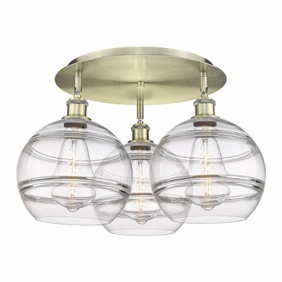 Rochester - 3 Light Flush Mount In Industrial Style-12.63 Inches Tall and 21.75 Inches Wide