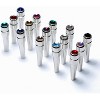WE Games Chrome Cribbage Pegs with Swarovski Austrian Crystals in Assorted Colors & Velvet Pouch - Set of 6 (2 Colors, 3 Pegs in Each Color) - 3 of 4