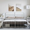 vidaXL White California King Metal Bed Frame with Headboard & Slats, No Mattress, Easy Assembly - 3 of 4