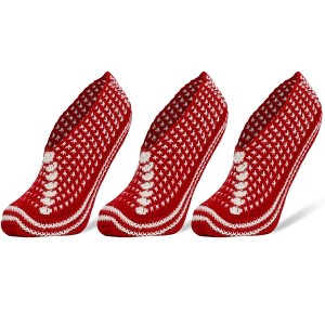 Crochet Slipper Socks for Women 3 Pairs Shoe Size 5-7 - 1 of 3