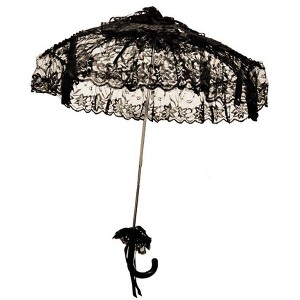 HMS Steampunk Victorian Costume Umbrella Parasol 24" - Black - 1 of 1