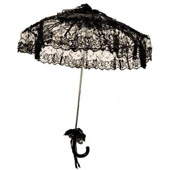 HMS Steampunk Victorian Costume Umbrella Parasol 24" - Black