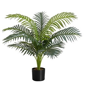 Okak Artificial Palm Trees with Real Touch Green Leaves, Faux Tree with Black Pot, Decorative Fake Plants for Home Decor - 1 of 4