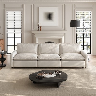 WJSHome 116''Oversized Cloud Couch Modular Sectional Reclining Couches for Living Room, 3 Seat with Power Recliner Sofa