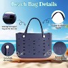 FATMOON Large Rubber Beach Bag for Men & Women, Large Capacity Travel Tote Bag for the Beach Boat Pool - 2 of 4