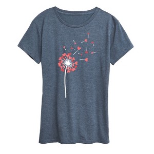 Women's - Instant Message - Dandelion Hearts Short Sleeve Graphic T-Shirt - 1 of 4