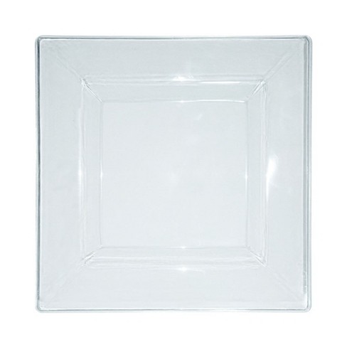 24 Trays, 16 x 11 Clear Rectangular with Groove Rim Plastic Serving Trays