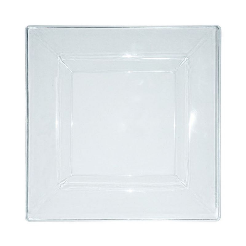Smarty Had A Party 9.5" Clear Square Plastic Dinner Plates (120 Plates), 1 of 3