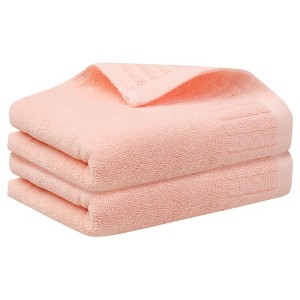 Unique Bargains Bathroom Kitchen Striped Pattern Comfortable Cotton Hand Towels 14" x 30" 2 Pcs - 1 of 4
